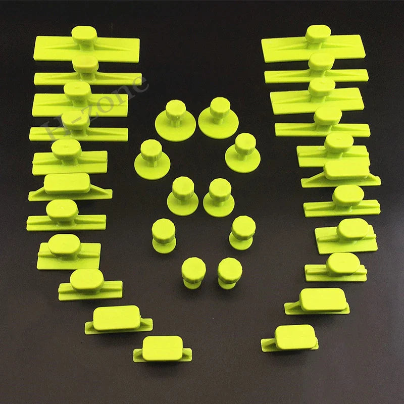 16/32pcs Paintless Car Dent Repair Pulling Tabs – Auto Body Damage Removal Kit Compatible with T-Bar Slide Hammer, Metal Surface Dent Fixing Tools, Car Body Repair Accessories