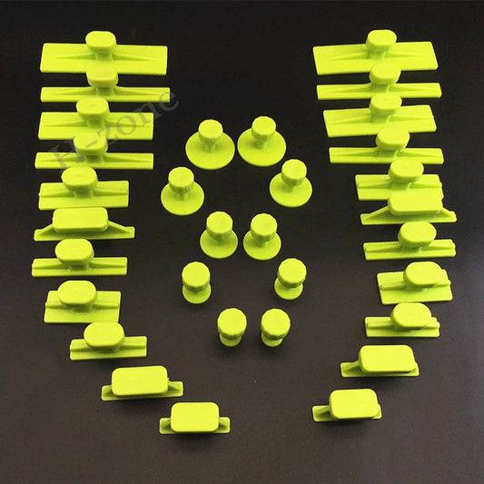 16/32pcs Paintless Car Dent Repair Pulling Tabs – Auto Body Damage Removal Kit Compatible with T-Bar Slide Hammer, Metal Surface Dent Fixing Tools, Car Body Repair Accessories