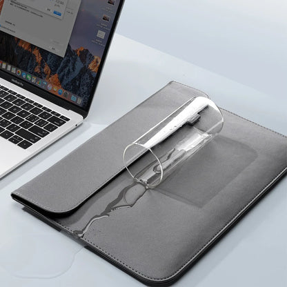 PU Leather Laptop Sleeve — Protective Bag Case for MacBook Air/Pro 13-16", Xiaomi, Huawei, Dell, HP, ASUS 14-15.6 Inch Notebooks