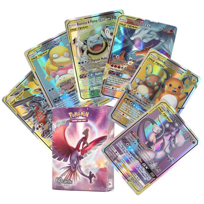 60/100PCS English Pokémon Shining Trading Cards Set – MEGA GX VMAX VSTAR EX Collection Cards for Kids Gift & Play