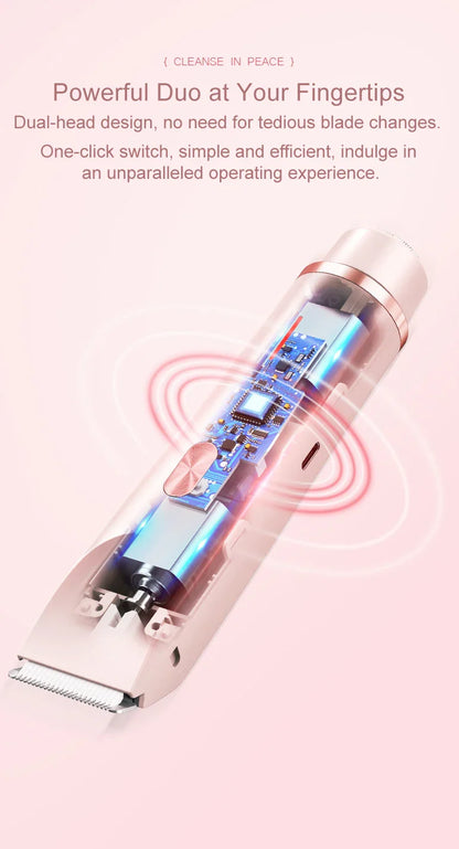 Electric Razor for Women – Painless Facial Epilator & Body Hair Trimmer for Mustache, Legs, Bikini, and More