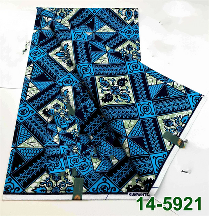 Latest Style Ankara Wax Print Fabric - 100% Cotton High Quality Soft African Real Wax Material