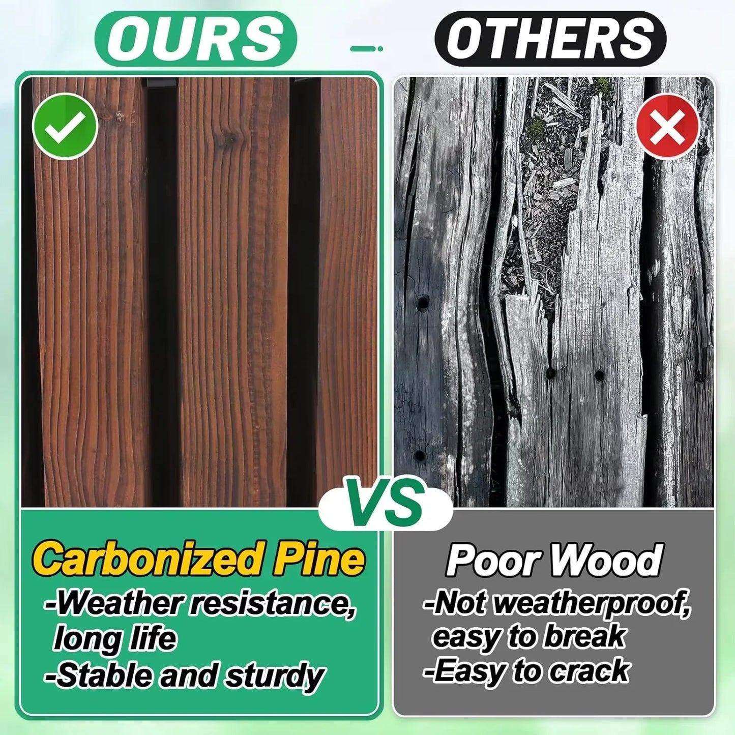 Wooden Garden Pathway - Roll-Out Outdoor Walkway for Patio, Beach, Backyard, Weddings & Events