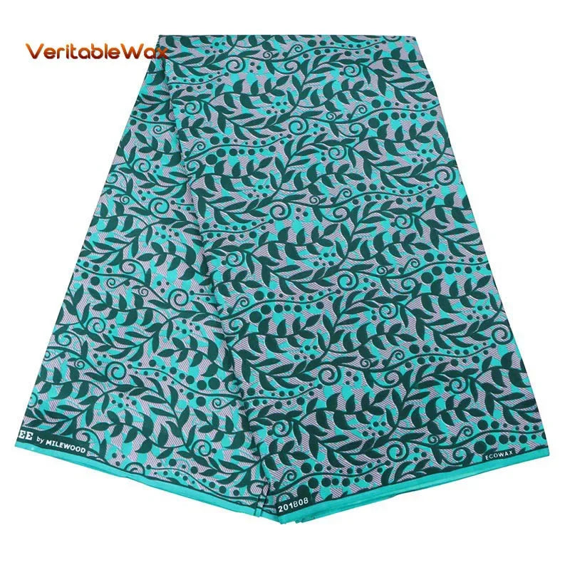 African Nigerian Batik Wax Print Fabric - High Quality Polyester Ankara Sewing Cloth A-7