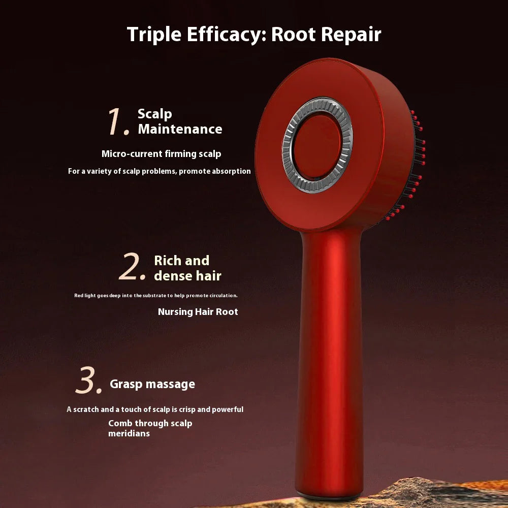 Electric Scalp Massage Comb – Red Light Therapy Hair Growth Brush with Vibration, Anti-Hair Loss & Oil Applicator