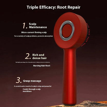 Electric Scalp Massage Comb – Red Light Therapy Hair Growth Brush with Vibration, Anti-Hair Loss & Oil Applicator