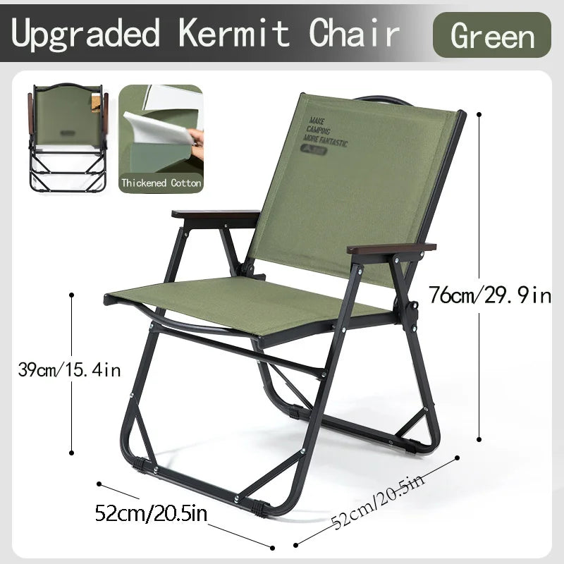 BISINNA Outdoor Folding Camping Chair – Portable Lightweight Lounge Chair for Picnic, Beach, Hiking & Trekking Travel Gear