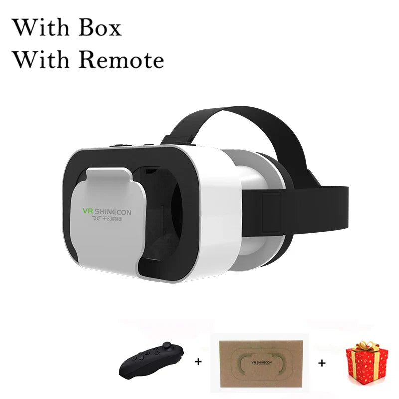 Shinecon 3D VR Headset – Virtual Reality Glasses with Helmet Lenses for Smartphones