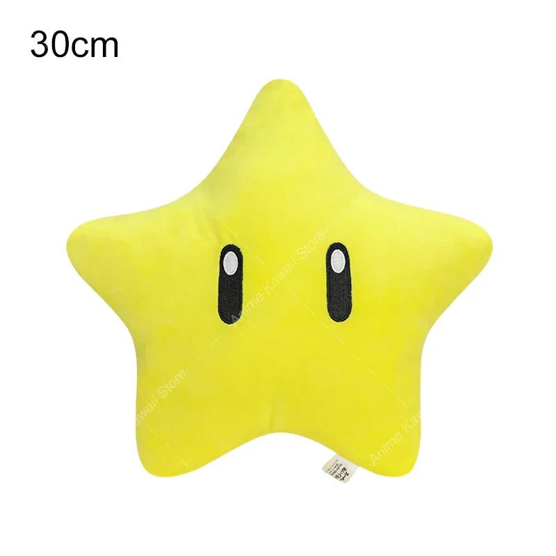 Super Bros Yellow Super Star Plush Doll — Shine Sprite Stuffed Toy Pillow Kids Gift