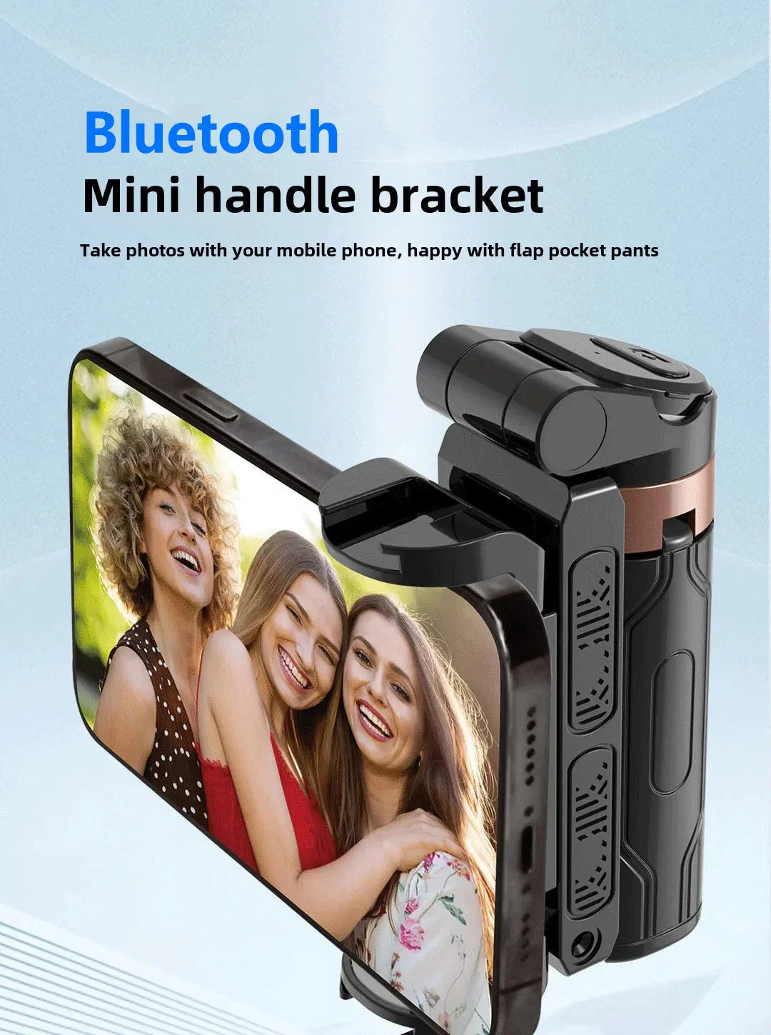 Super Mini Selfie Stick – Portable Phone Holder with Bluetooth Remote for Live Broadcast & Shooting