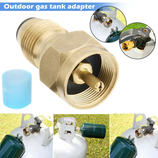 Propane Tank Refill Adapter - Brass Gas Cylinder Canister Filler Coupler