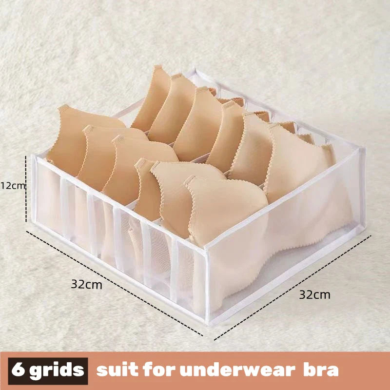 Underwear & Socks Organizer Box – Drawer Dividers for Bras, Pants, Scarves, Ties, Jeans, and Clothing Storage