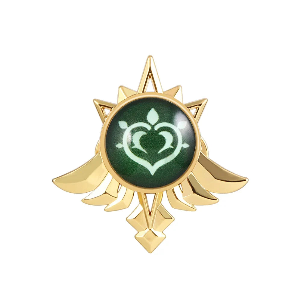 Genshin Impact Sumeru Vision Brooch Pins - Tighnari Collei Dori Nilou Element Badge Cosplay Lapel