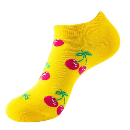 Combed Cotton Ankle Socks for Men & Women - Funny Beer, Fruit & Food Novelty Low Cut Socks (EU 38-43)