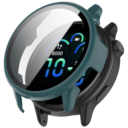 Tempered Glass Screen Protector + Case for Garmin Vivoactive 6 – All-Around Hard Bumper Cover
