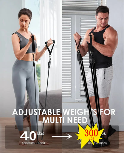 300lb Booty Resistance Band Set – Elastic Workout Harness for Home, Gym, Training & Dumbbell Exercises