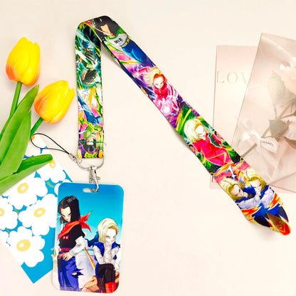 Japanese Anime Credential Holder Lanyard for Key, Card Badge, Gym Keychain Accessories