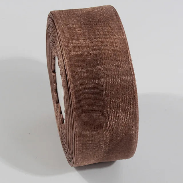 10 Yards Sheer Chiffon Organza Ribbon - Satin Gift Wrapping Ribbon for Wedding Bouquets, Party Decor & DIY Crafts