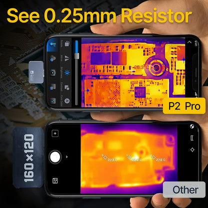 P2PRO Macro Thermal Imager – 600℃ Infrared Camera 256x192 for Android & iPhone