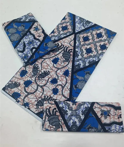 100% Cotton Ankara Fabric - High Quality African Print Batik Real Wax Pagne 6 Yards for Stylish Sewing
