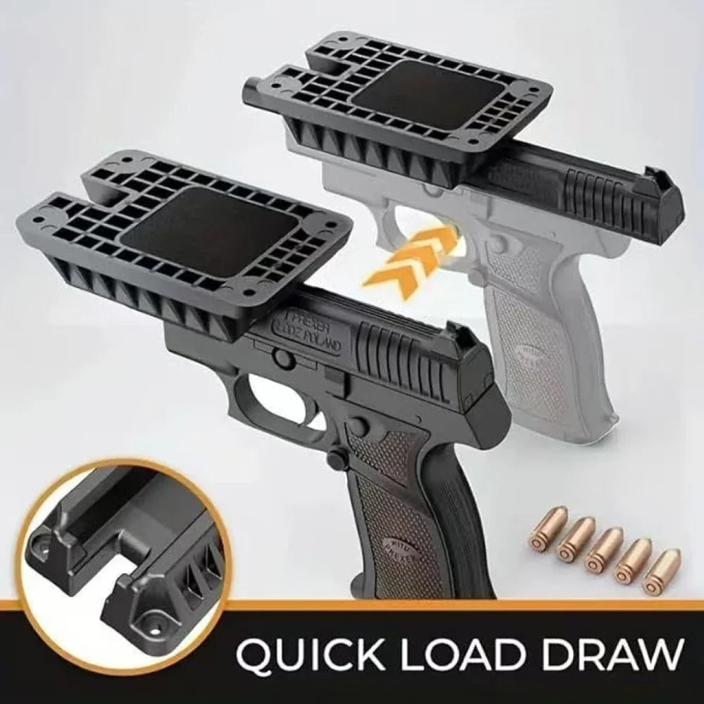 Magnetic Concealed Gun Mount – Pistol & Handgun Holder for Car, Bedside, Glock, Taurus, 1911