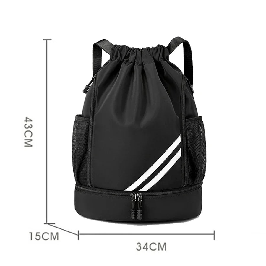 Fitness & Sports Backpack | Gym Bag for Women & Men, Basketball, Soccer, Football Storage with Drawstring Training Knapsack