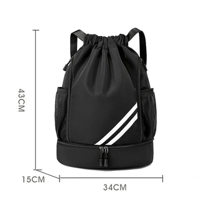 Fitness & Sports Backpack | Gym Bag for Women & Men, Basketball, Soccer, Football Storage with Drawstring Training Knapsack