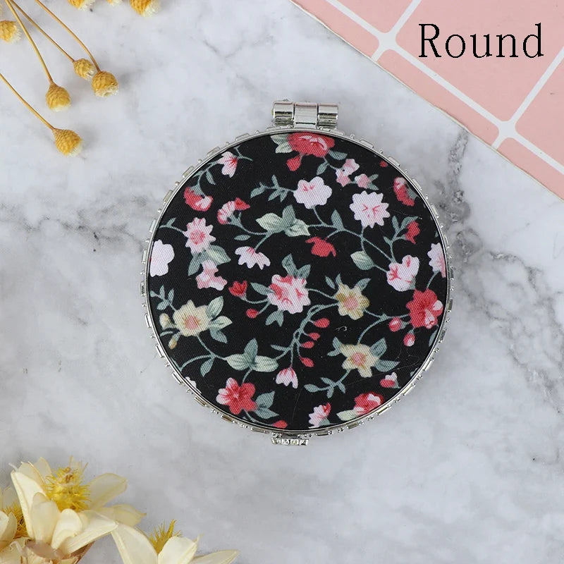 Foldable Mini Square Makeup Mirror - Double-Sided Compact Pocket Vanity Mirror