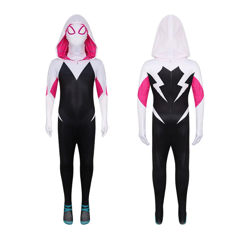Kids Spiderman Costume – Miles Morales Superhero 3D Zentai Bodysuit Jumpsuit for Boys & Girls, Halloween Cosplay Outfit