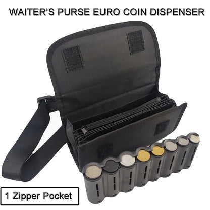 Multi-Pocket Waist Bag – Portable Euro Coin Holder & Money Storage Wallet for Waiters, Drivers & Phones