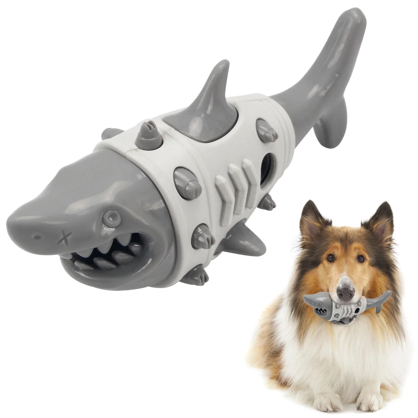 Dog Chew Sound Ball Toys - Interactive Treat Dispensing Teeth Cleaning & Training Pet Toy