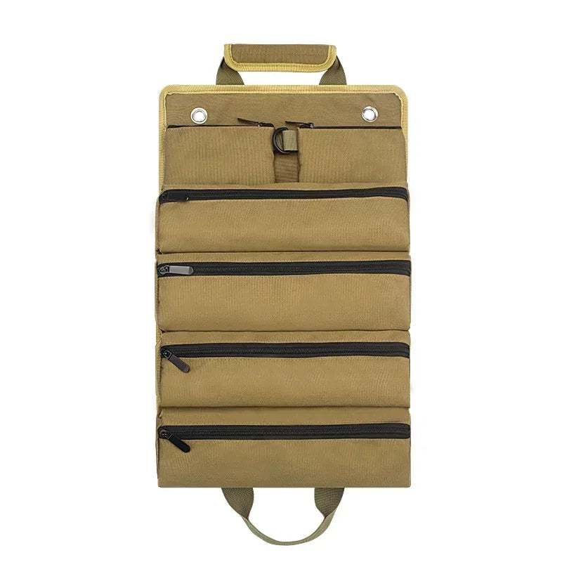 Multi-Purpose Tool Bag - Professional Roll-Up Organizer with Multiple Pockets for Hardware Tools
