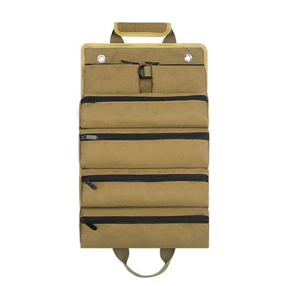 Multi-Purpose Tool Bag - Professional Roll-Up Organizer with Multiple Pockets for Hardware Tools