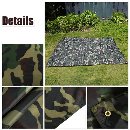 Camouflage Shelter Tarp - Ultralight Outdoor Camping Awning Canopy Waterproof Sunshade Tent Cover
