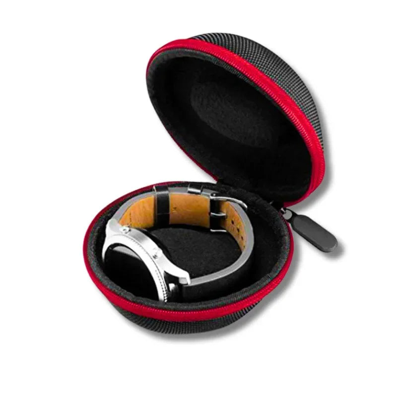 Portable EVA Watch Travel Case - Waterproof Zipper Storage Organizer Box for Smartwatch Holder and Protection