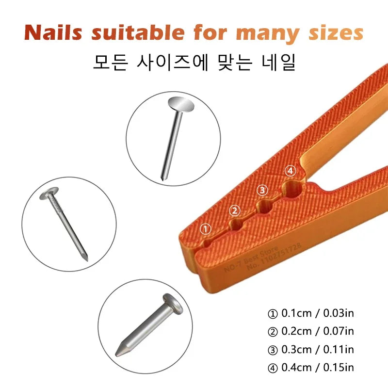Nail Holder Tool Finger Protector Pliers - Sliding Joint Nail Fixer for Accurate Woodworking DIY Placement & Repair