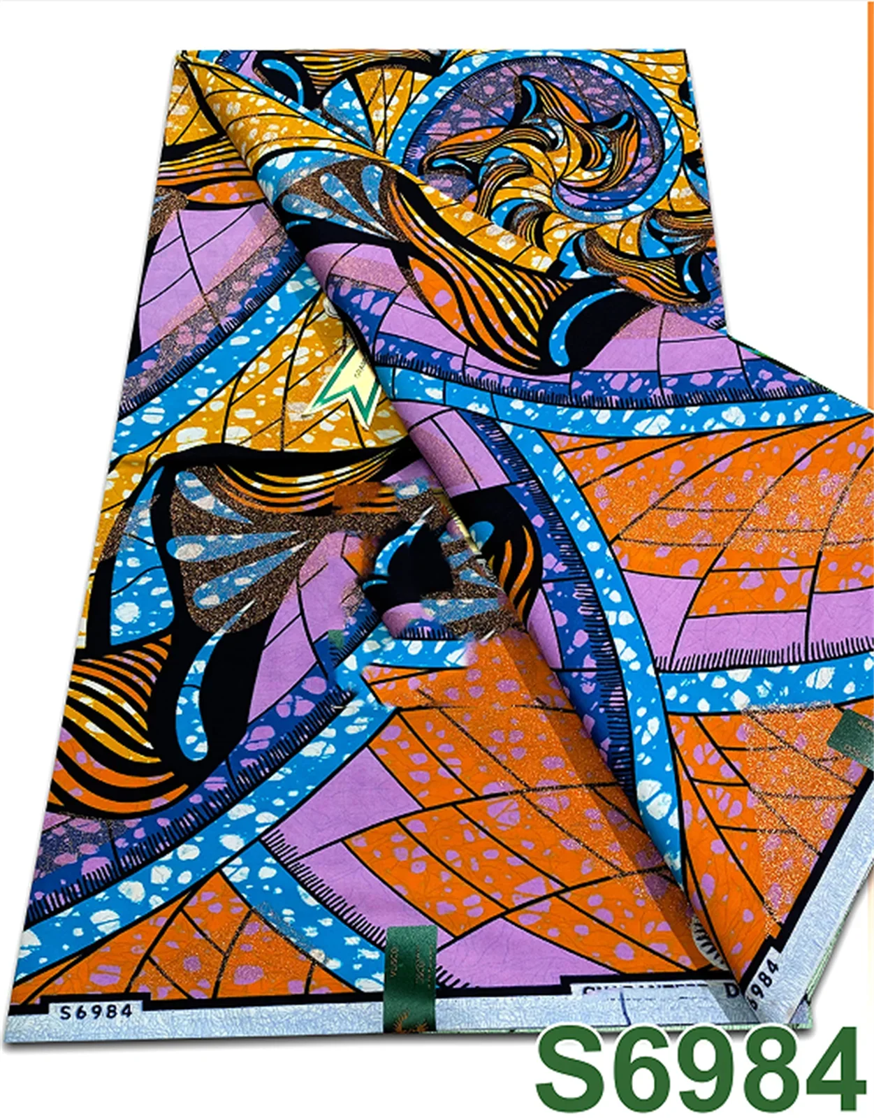 Original African Wax Print Fabric - 6 Yards 100% Cotton Nigerian Ankara Sewing Material