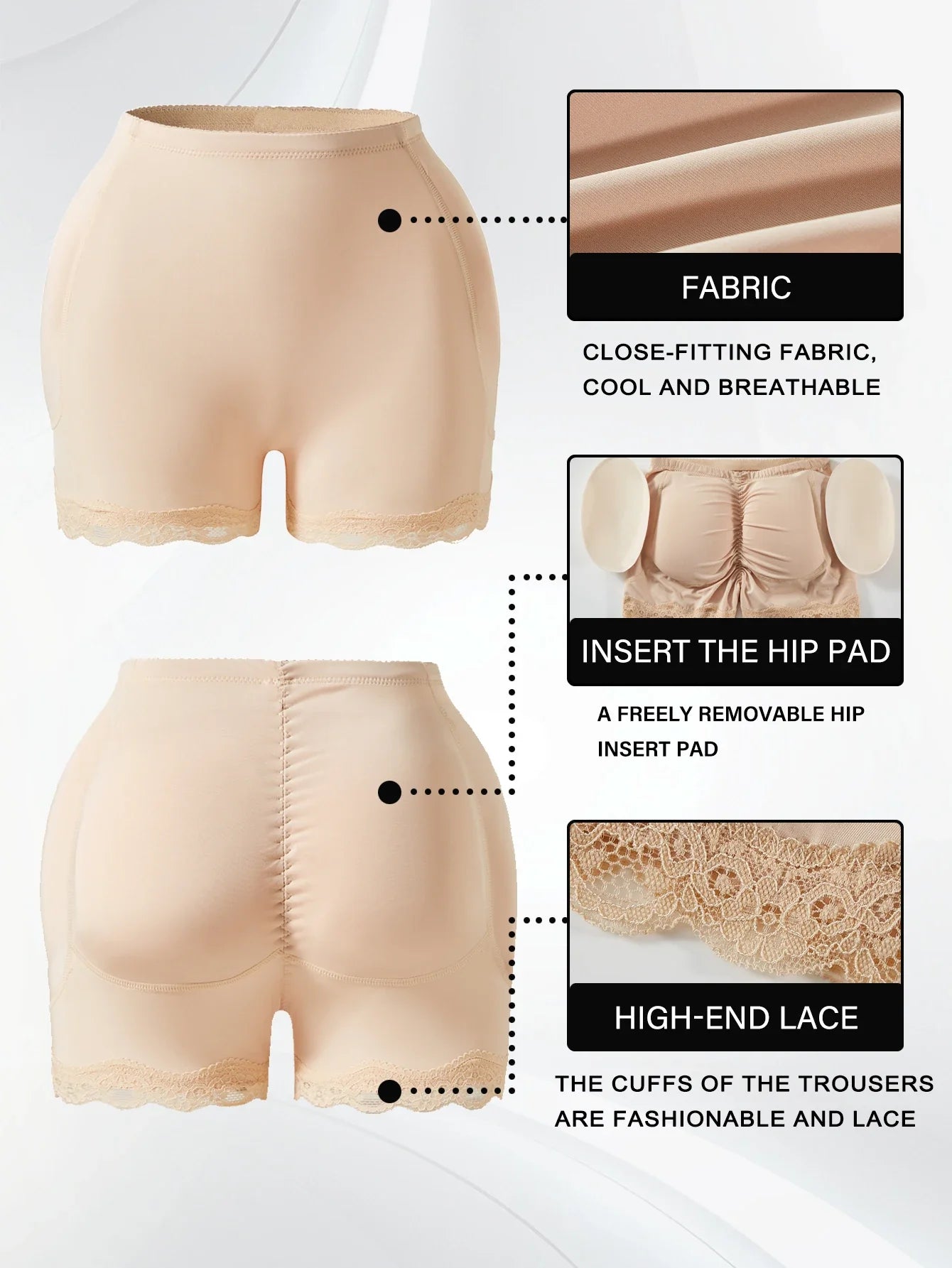 Women’s Body Shaper Panties – Padded Butt Lifter & Hip Enhancer Shapewear Briefs