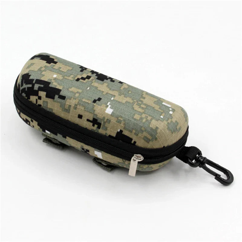 Camouflage Outdoor Sports Glasses Case – Thickened Zipper Sunglasses Storage Box, Anti-Stress & Military Portable