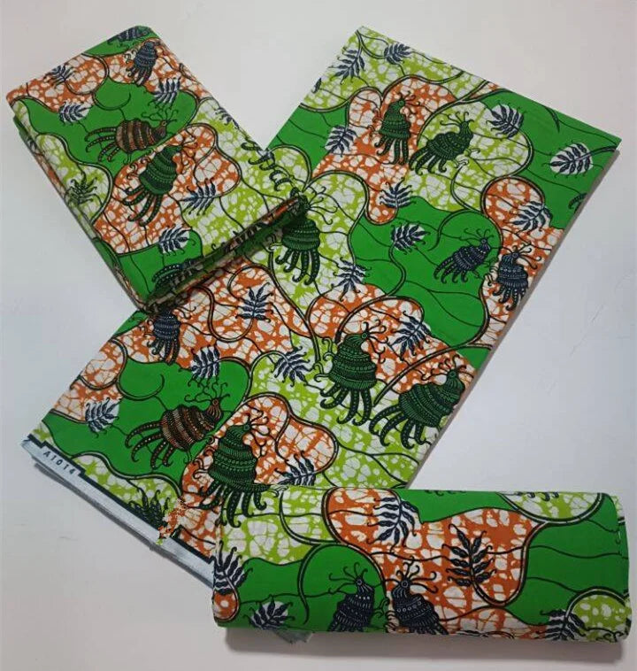 High Quality African Wax Print Fabric - 100% Cotton Soft Ankara Real Wax Fashion Material