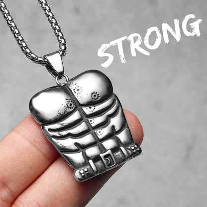Messi, Ronaldo, Mbappé Football Jersey Necklace – Stainless Steel Dumbbell Pendant Chain for Men, Punk Gym Style