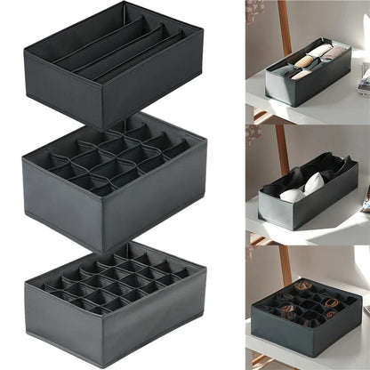 Underwear & Socks Organizer Box – Drawer Dividers for Bras, Pants, Scarves, Ties, Jeans, and Clothing Storage
