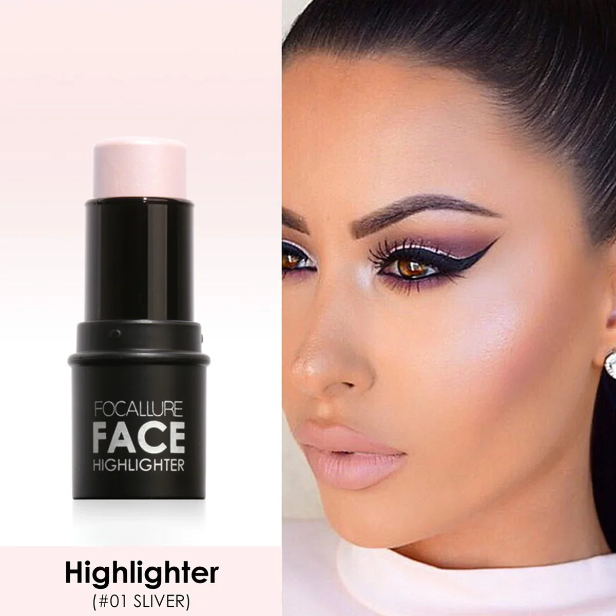 FOCALLURE Bronzer Highlighter Stick - Waterproof Body & Face Contour, Corrector & Illuminator Cream for Women's Makeup