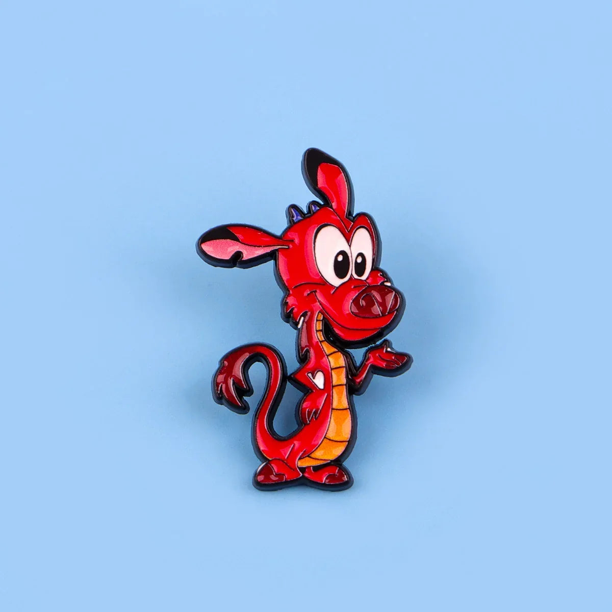 Red Dragon Enamel Pin - Cartoon Brooch Lapel Badge for Coats, Bags & Gifts