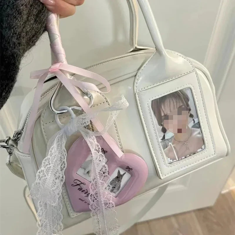 2025 Y2K Harajuku Shoulder Bag - Style Transparent Ita Crossbody Handbag for Women Japanese Fashion Trend Purse