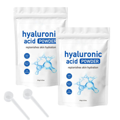 100g Hyaluronic Acid Face Mask Powder – Hydrating, Smoothing & Brightening, Nourishing, Anti-Wrinkle Skin Barrier Repair with Spoon