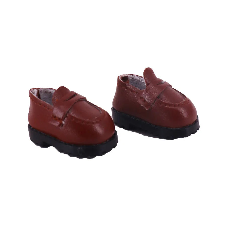 3.8cm Doll Shoes for 17cm Labubu Doll — Solid Color Lace-Up Canvas PU Shoes, Doll Clothing Accessories & Girl’s Toy Gift