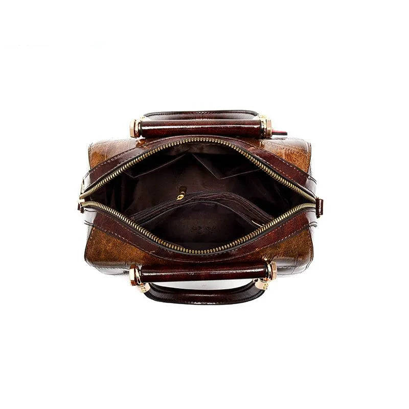 Luxury Women’s PU Leather Handbag – Classic Crocodile Tote & Shoulder Messenger Bag
