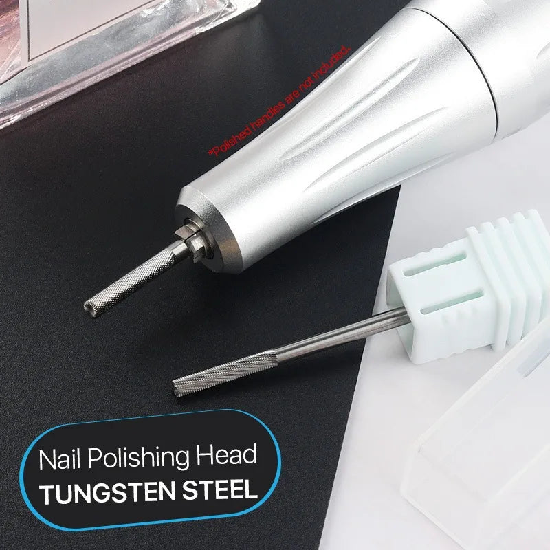 Tungsten Steel Professional Nail Drill Bit - Gel Polish Remover, Cuticle Cleaner & Burr File for Electric Nail Machine