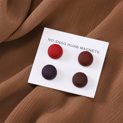 8pcs Hijab Magnetic Pins - Matte Magnet Brooch Buttons for Women Headscarf Shawl Accessories Mixed Colors